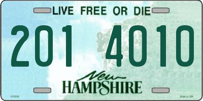 NH license plate 2014010