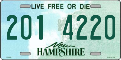 NH license plate 2014220