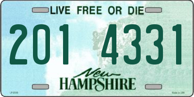 NH license plate 2014331