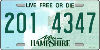 NH license plate 2014347