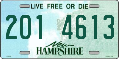 NH license plate 2014613