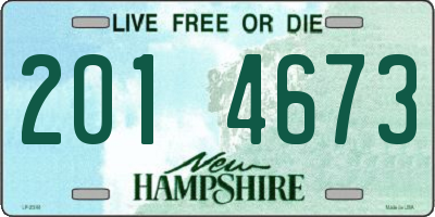 NH license plate 2014673