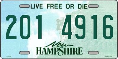 NH license plate 2014916