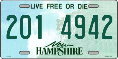 NH license plate 2014942