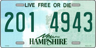 NH license plate 2014943