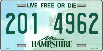 NH license plate 2014962