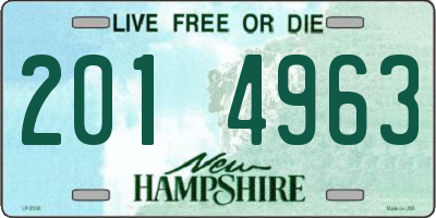 NH license plate 2014963