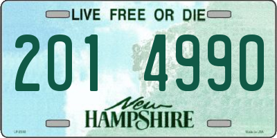 NH license plate 2014990