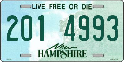 NH license plate 2014993