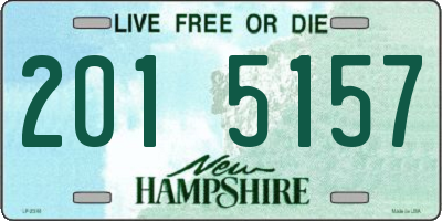 NH license plate 2015157