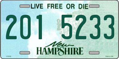 NH license plate 2015233