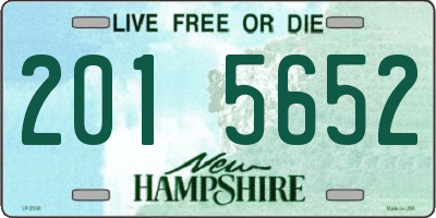 NH license plate 2015652