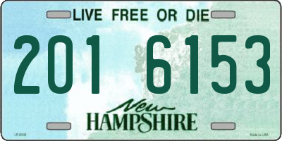 NH license plate 2016153