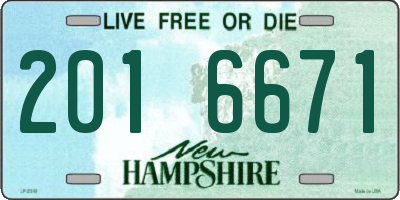 NH license plate 2016671