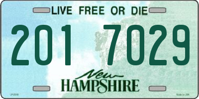 NH license plate 2017029