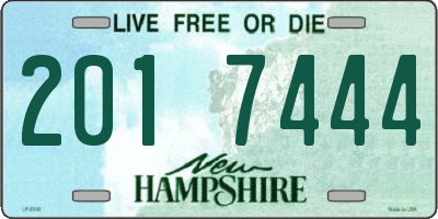 NH license plate 2017444