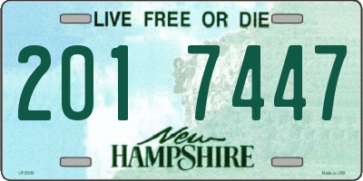 NH license plate 2017447