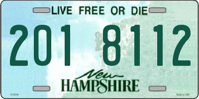 NH license plate 2018112
