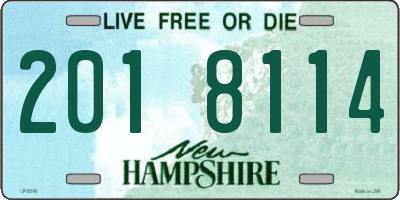 NH license plate 2018114