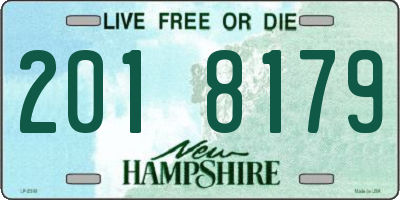 NH license plate 2018179