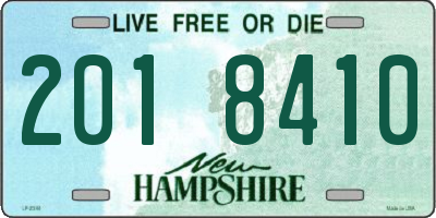 NH license plate 2018410