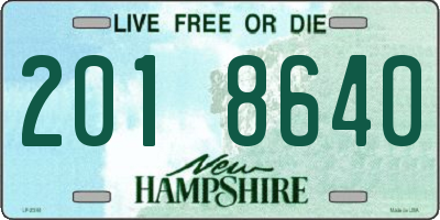 NH license plate 2018640