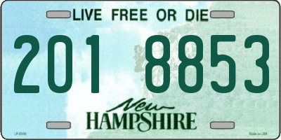 NH license plate 2018853