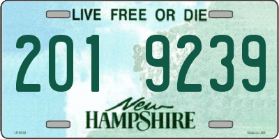 NH license plate 2019239