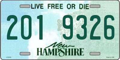 NH license plate 2019326