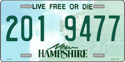 NH license plate 2019477
