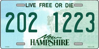 NH license plate 2021223