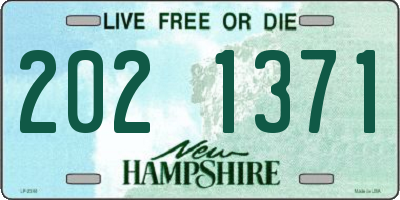 NH license plate 2021371