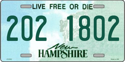 NH license plate 2021802