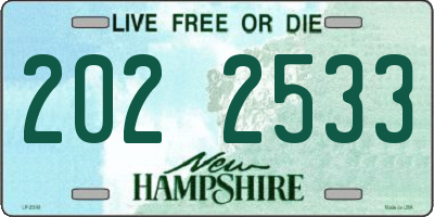 NH license plate 2022533