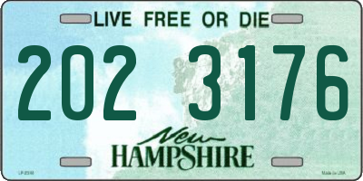 NH license plate 2023176
