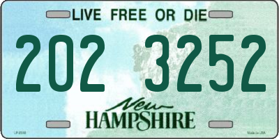 NH license plate 2023252