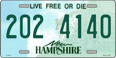 NH license plate 2024140