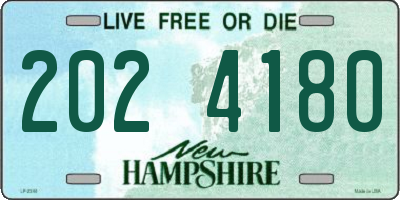 NH license plate 2024180