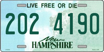 NH license plate 2024190