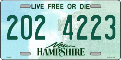 NH license plate 2024223