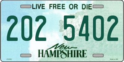 NH license plate 2025402