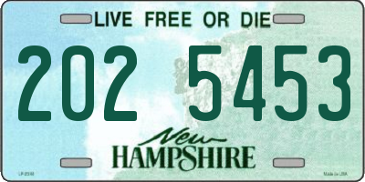 NH license plate 2025453