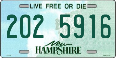 NH license plate 2025916