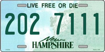 NH license plate 2027111