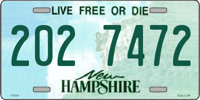 NH license plate 2027472