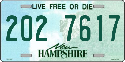 NH license plate 2027617