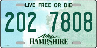 NH license plate 2027808