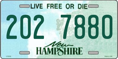 NH license plate 2027880