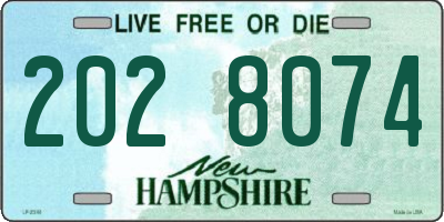 NH license plate 2028074