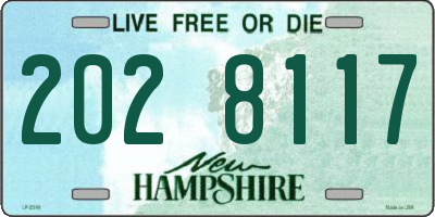 NH license plate 2028117